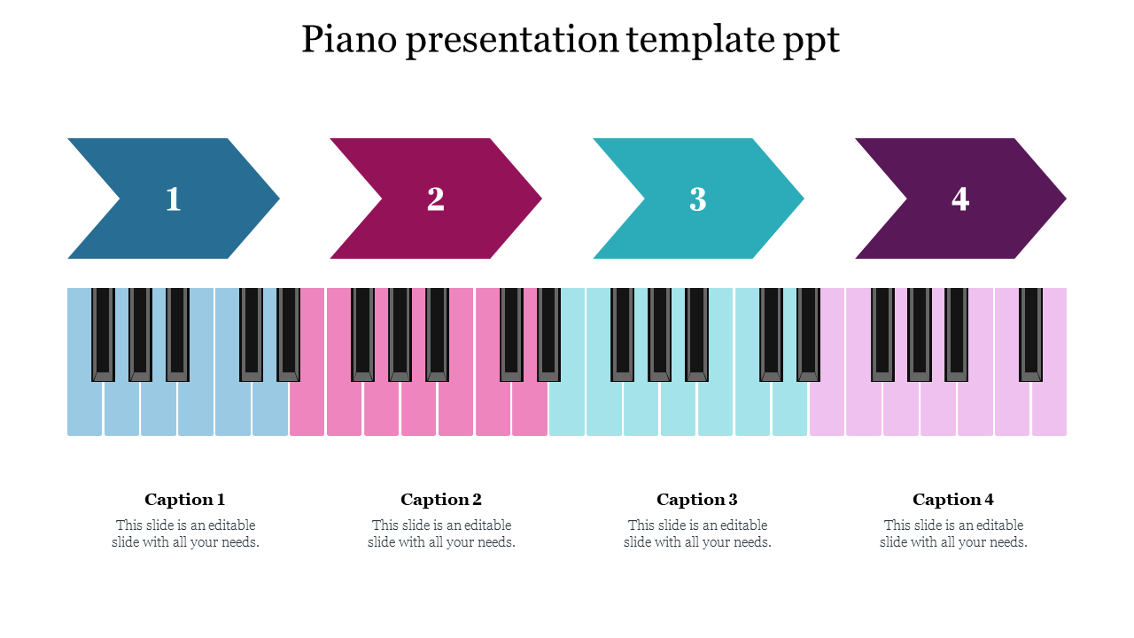 Editable Piano Presentation Template PPT Slide Designs